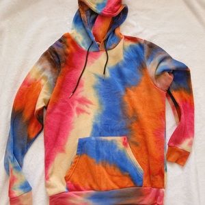 Tye dye rainbow hoodie